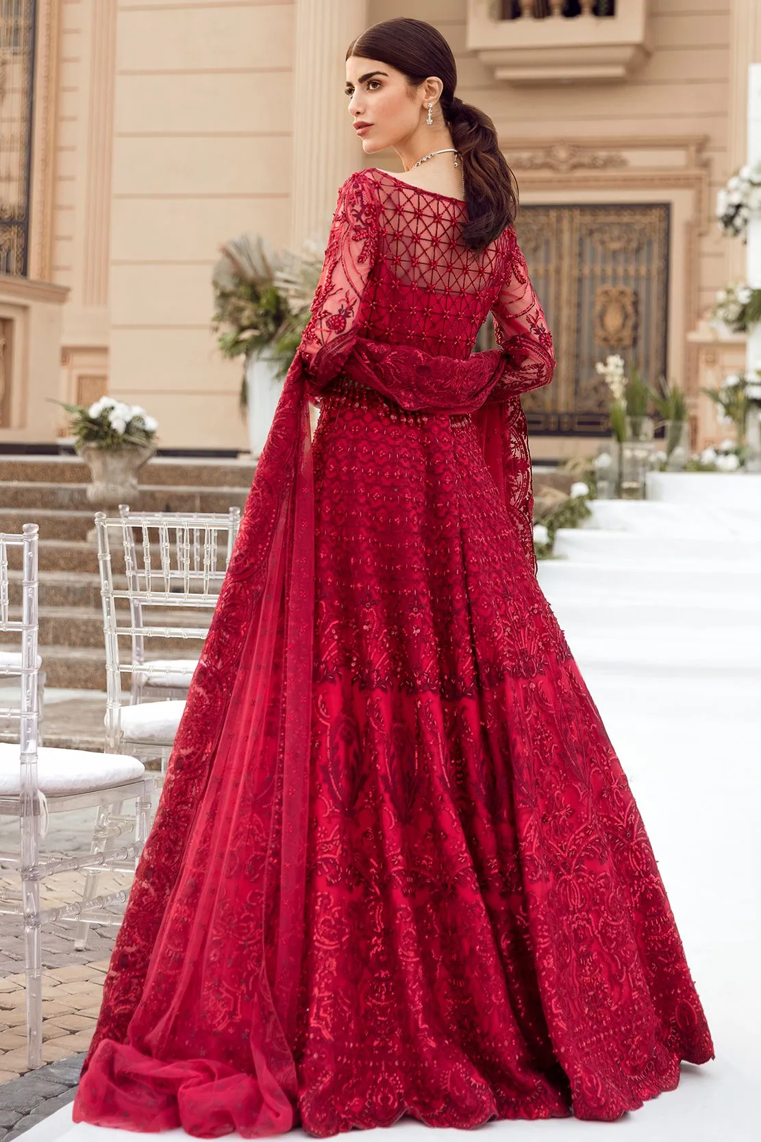 ELENA | Reign Reignaissance Luxury Wedding Collection | Unstitched Embroidered Net Suits with Heavy Handwork
