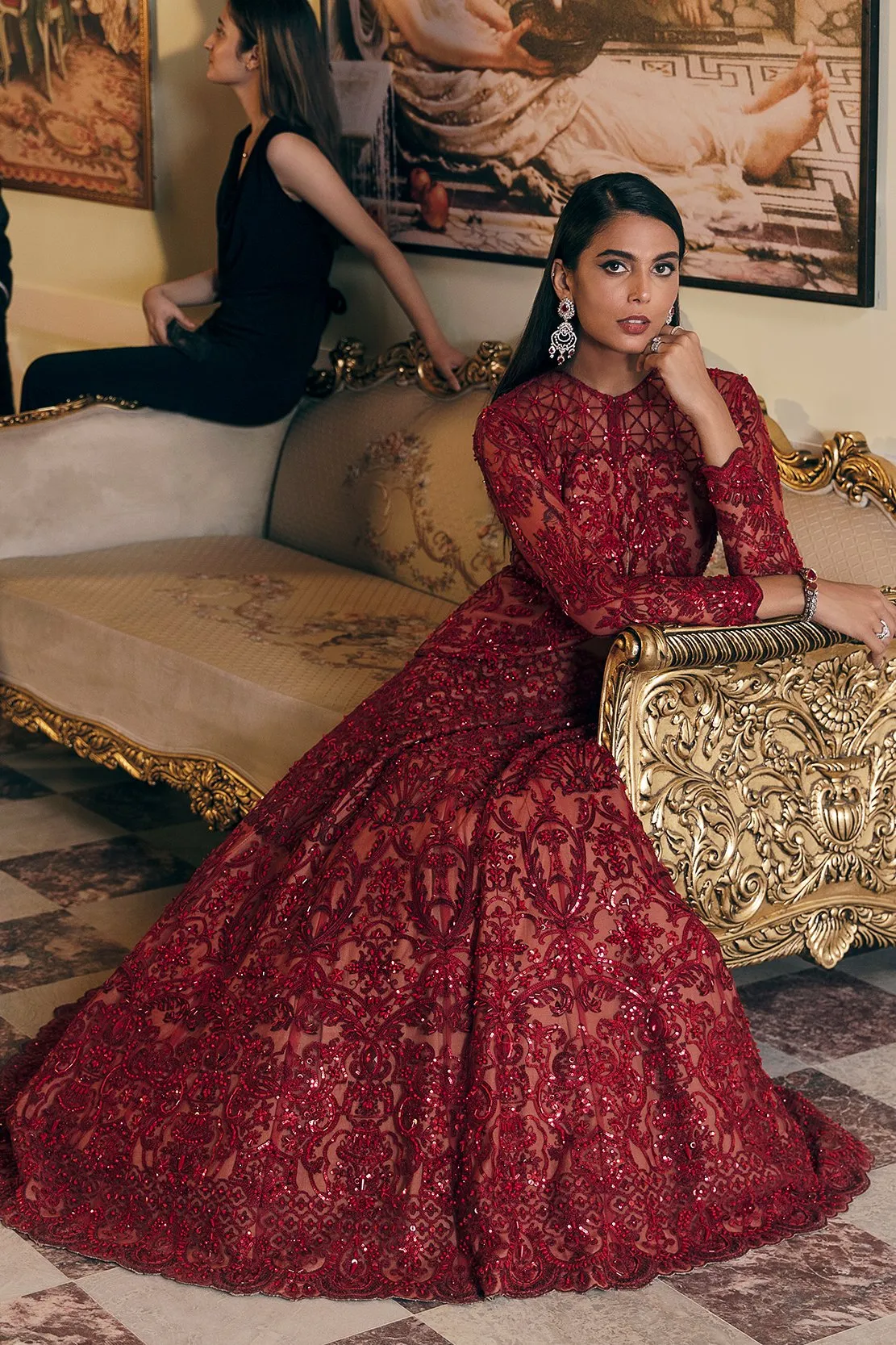ELENA | Reign Reignaissance Luxury Wedding Collection | Unstitched Embroidered Net Suits with Heavy Handwork
