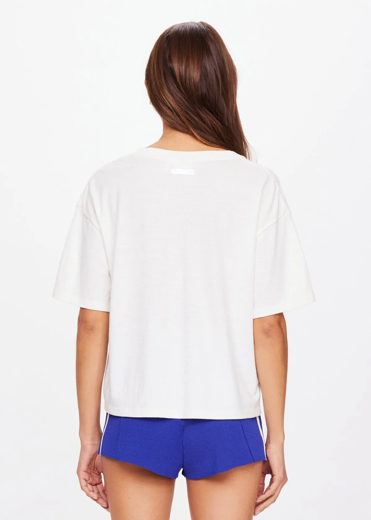 Elina V Neck Tee | White