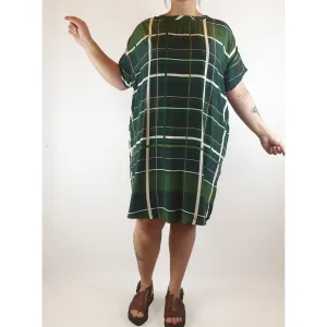 Elk stunning pre-owned green-based oversize tee shirt dress size 14