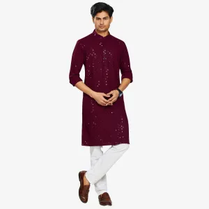 Embellishment Blending Kurta For Mens