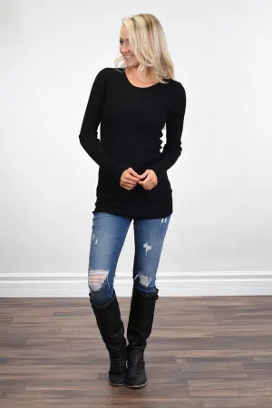 Essential Black Knit Top