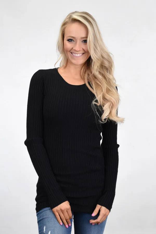 Essential Black Knit Top