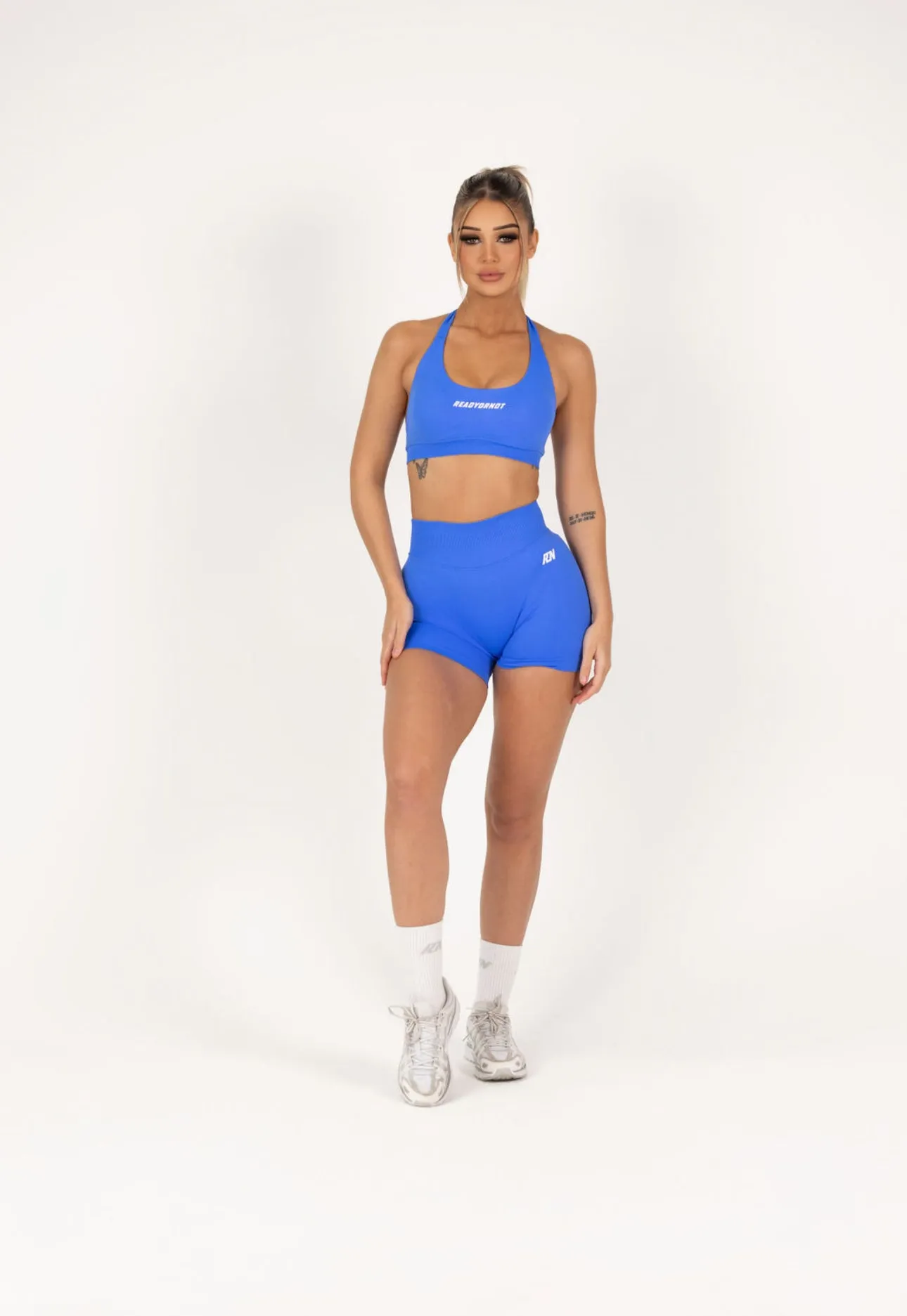 Essential Sports Crop - Blue