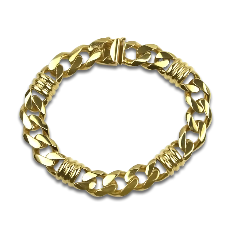Estate 14K Yellow Gold Curb Link Bracelet