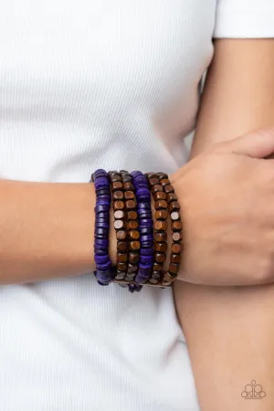 Fiji Fiesta - Purple Bracelet - Paparazzi Accessories