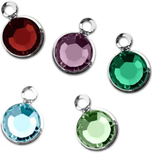 Finding:  Swarovski 9.5x6.5mm rhodium-plated 6mm crystal channel set drop dangle