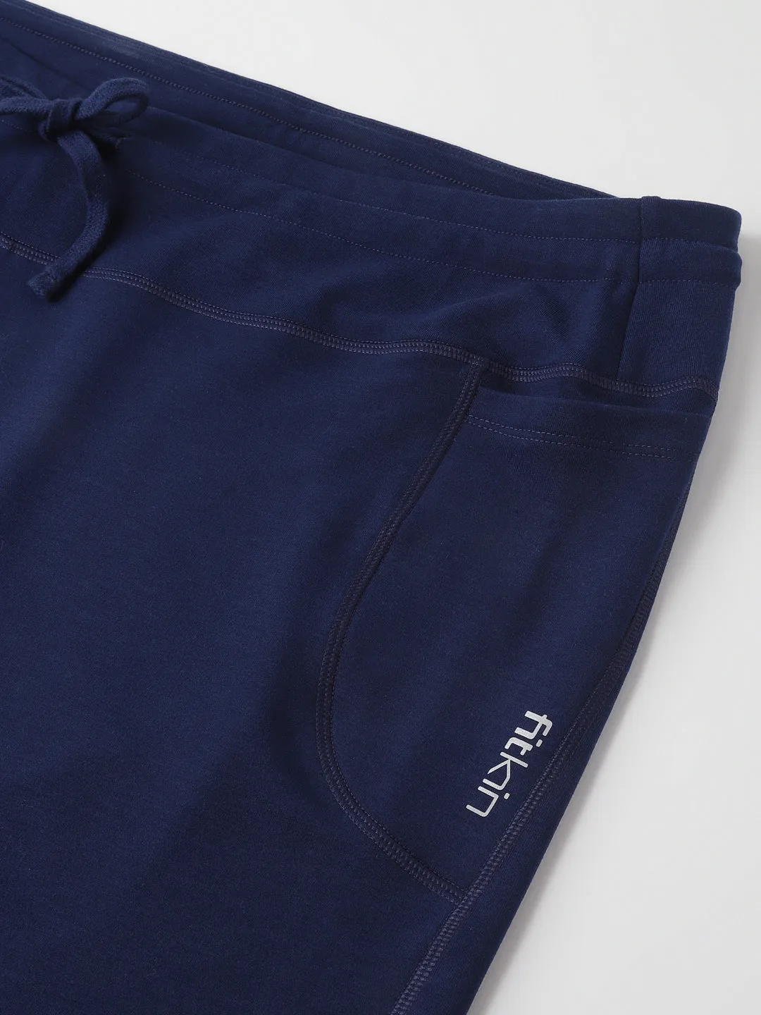 Fitkin Plus Size Ecofriendly Tencel Active Track Gym Straight Indigo Pants