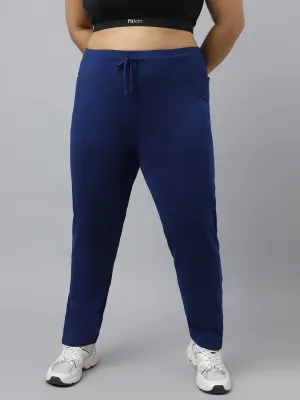 Fitkin Plus Size Ecofriendly Tencel Active Track Gym Straight Indigo Pants