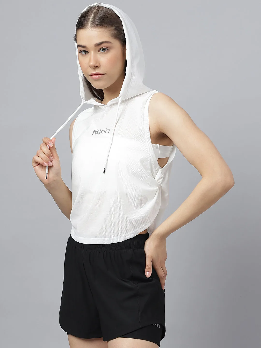 Fitkin women side twist hoodie