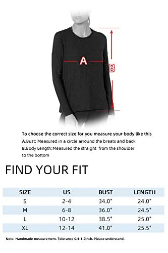 Fofitness Women's Running Long Sleeve T Shirt Workout Knotting Back Tee Activewear Top White