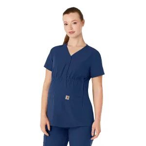 Force Essentials C14113 Henley Maternity Scrub Top Navy