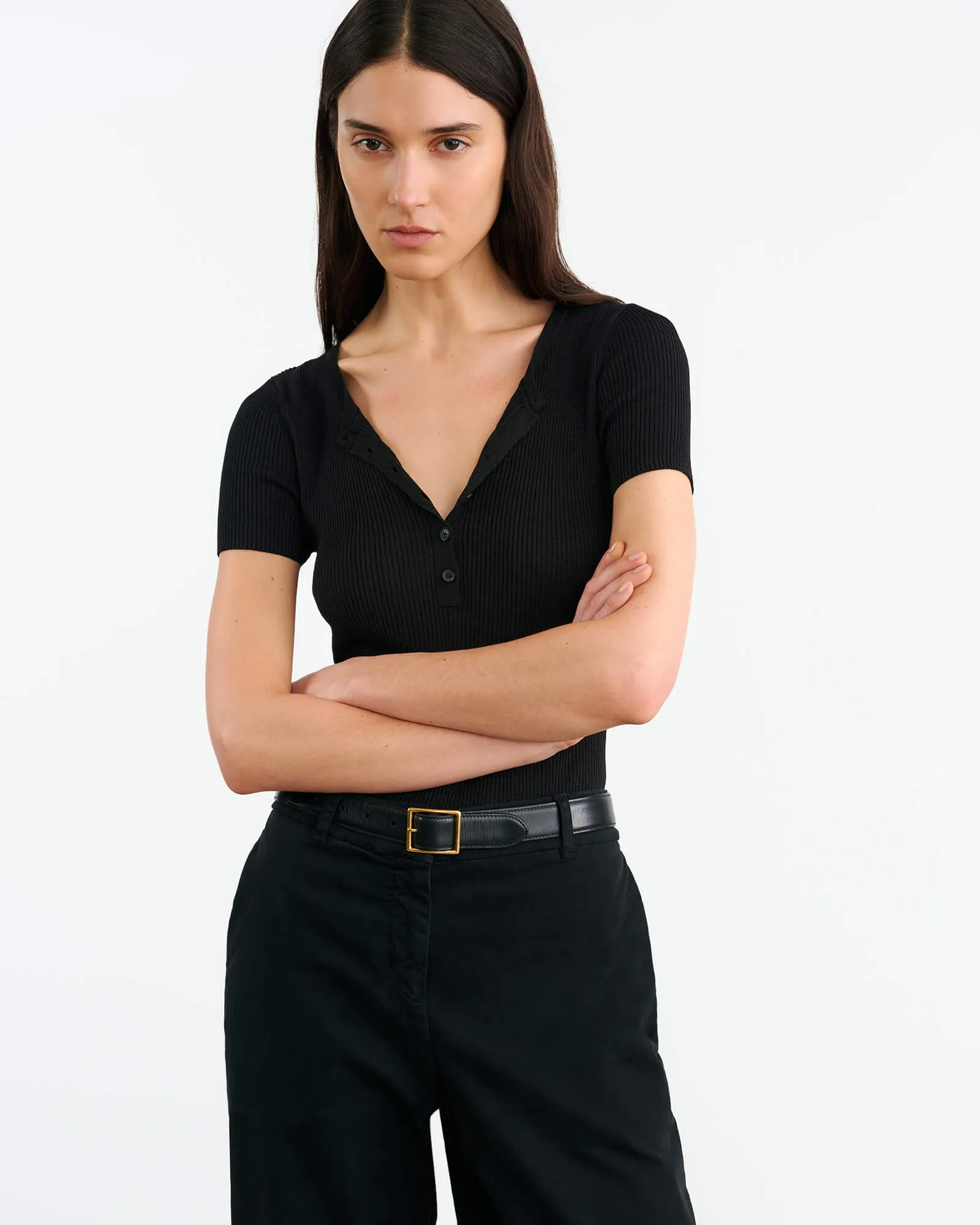 FRANCENE SILK KNIT SWEATER
