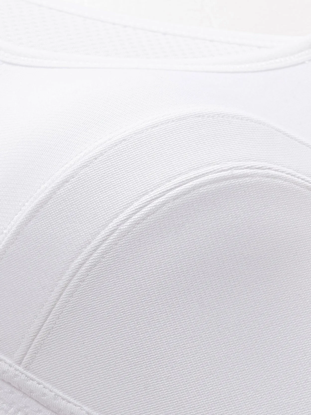 Full Coverage High Support Impact Solid wirefree Sports Bra White