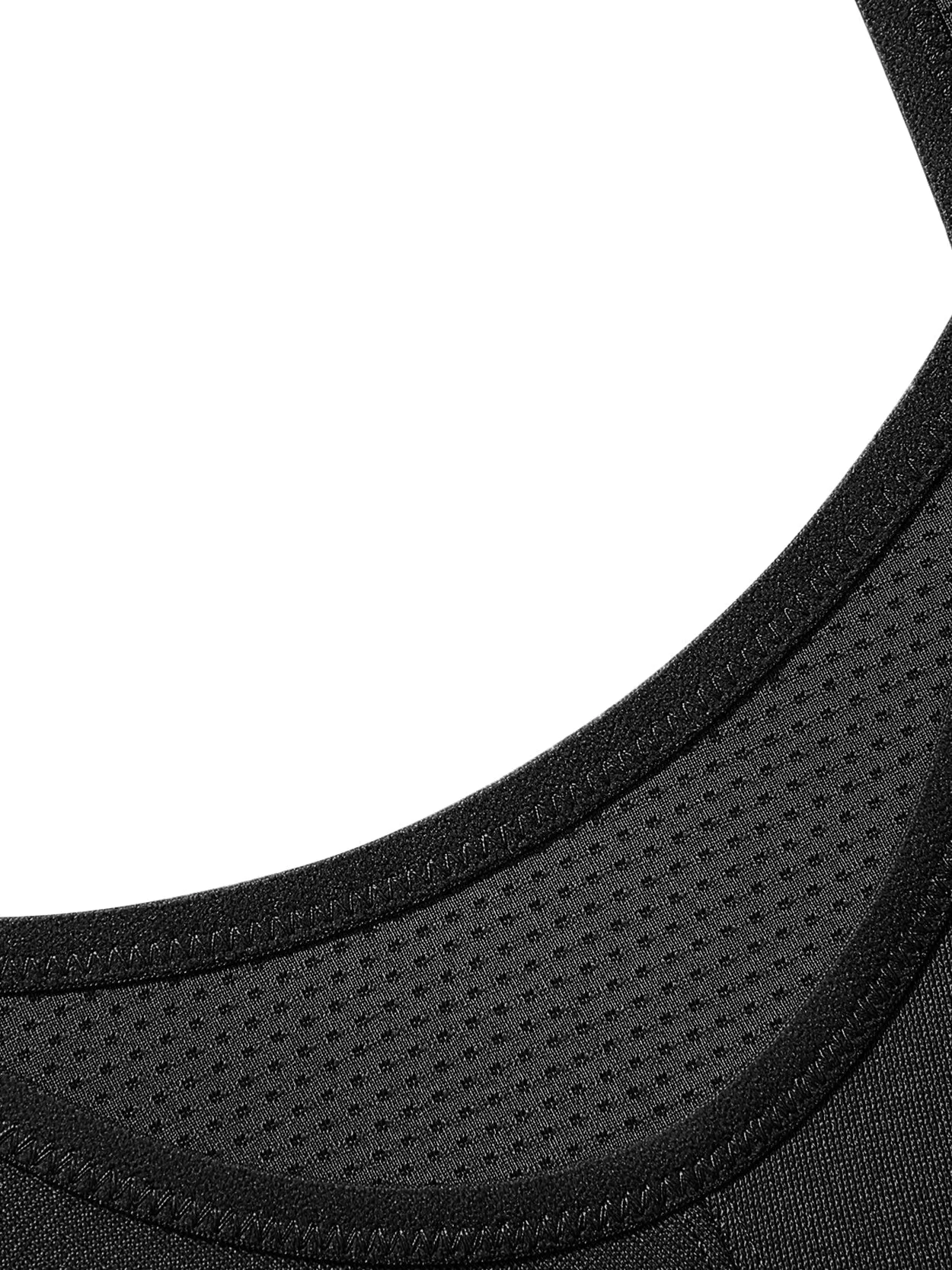 Full Coverage High Support Solid Sports Bra Black