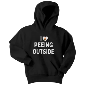 Funny "I Love Peeing Outside" Camping Kids Shirts and Hoodies