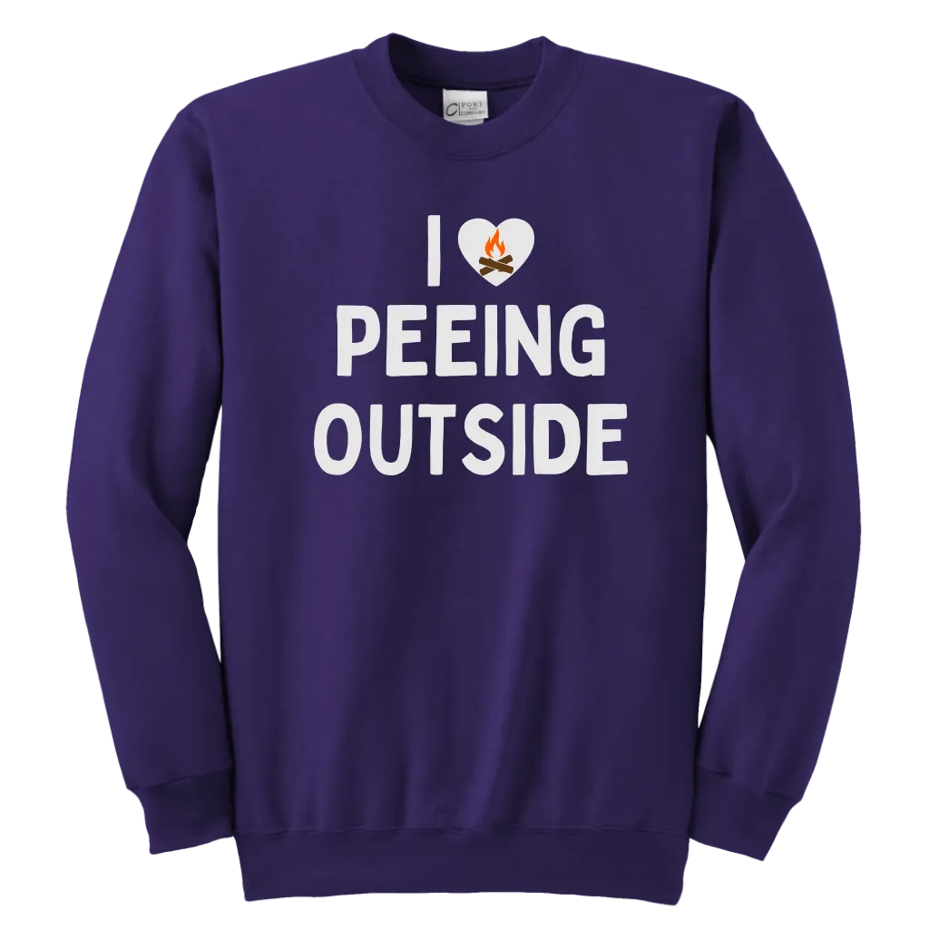 Funny "I Love Peeing Outside" Camping Kids Shirts and Hoodies