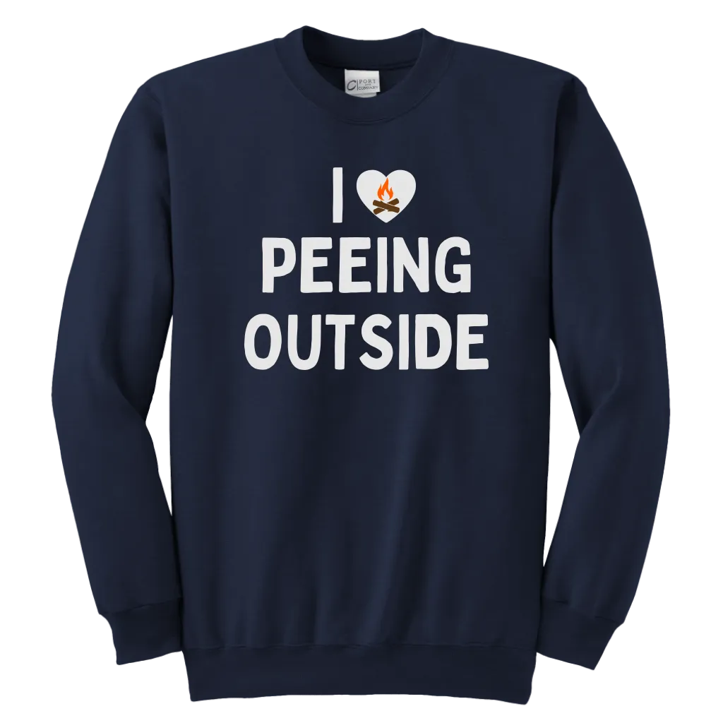 Funny "I Love Peeing Outside" Camping Kids Shirts and Hoodies