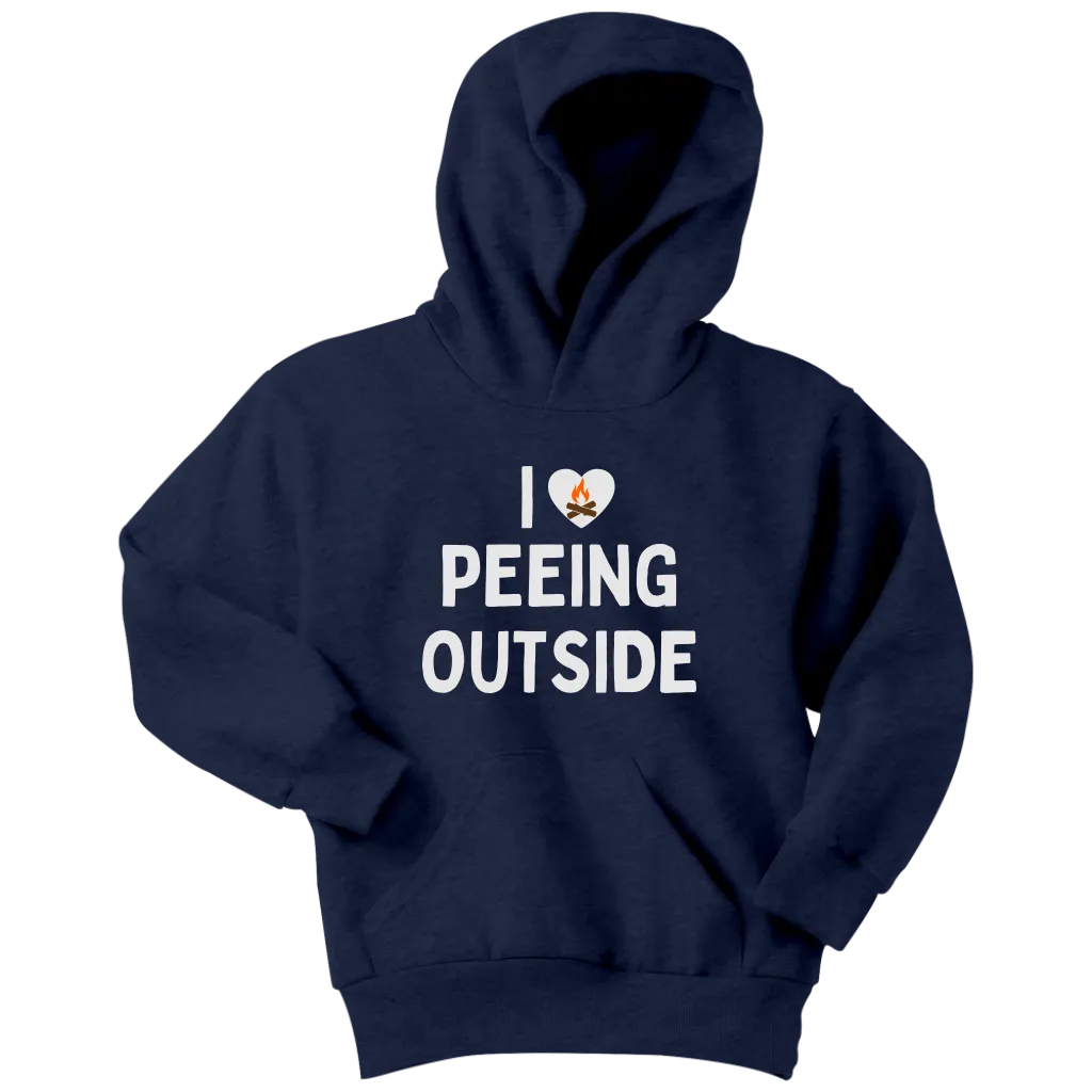 Funny "I Love Peeing Outside" Camping Kids Shirts and Hoodies