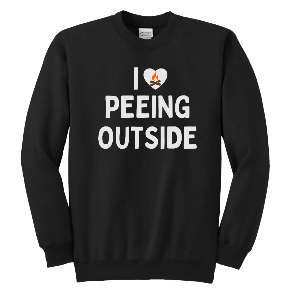 Funny "I Love Peeing Outside" Camping Kids Shirts and Hoodies