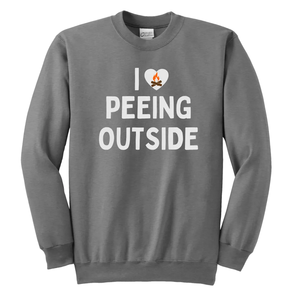 Funny "I Love Peeing Outside" Camping Kids Shirts and Hoodies