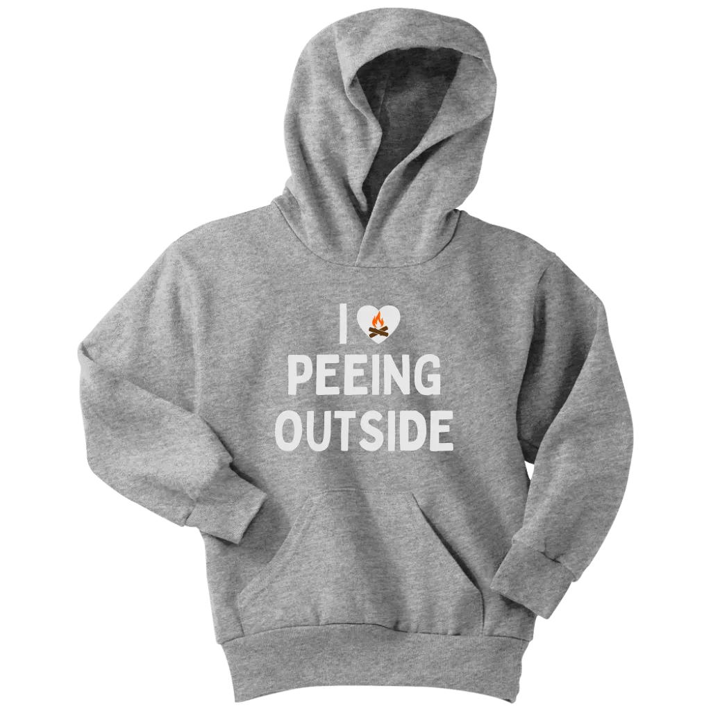 Funny "I Love Peeing Outside" Camping Kids Shirts and Hoodies