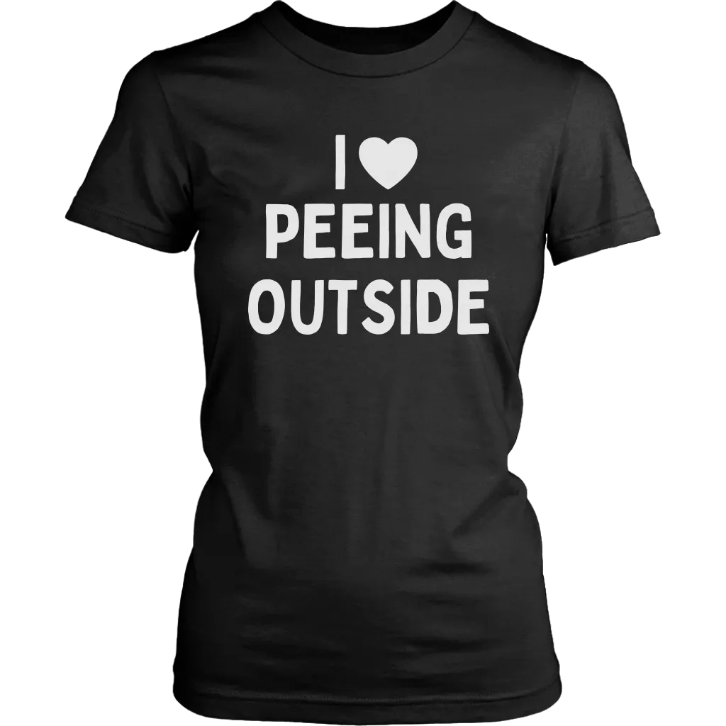 Funny "I Love Peeing Outside" Camping Shirts and Hoodies (No Campfire)