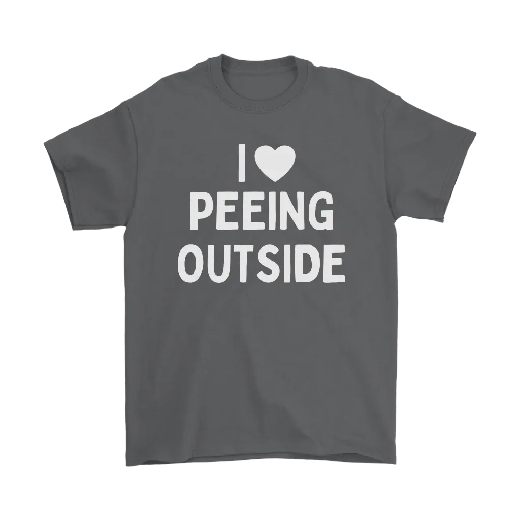 Funny "I Love Peeing Outside" Camping Shirts and Hoodies (No Campfire)
