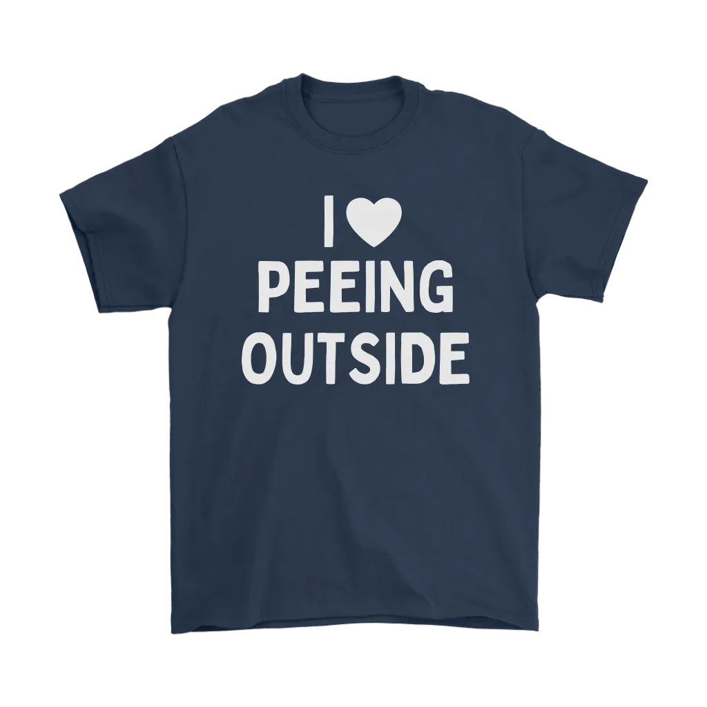 Funny "I Love Peeing Outside" Camping Shirts and Hoodies (No Campfire)