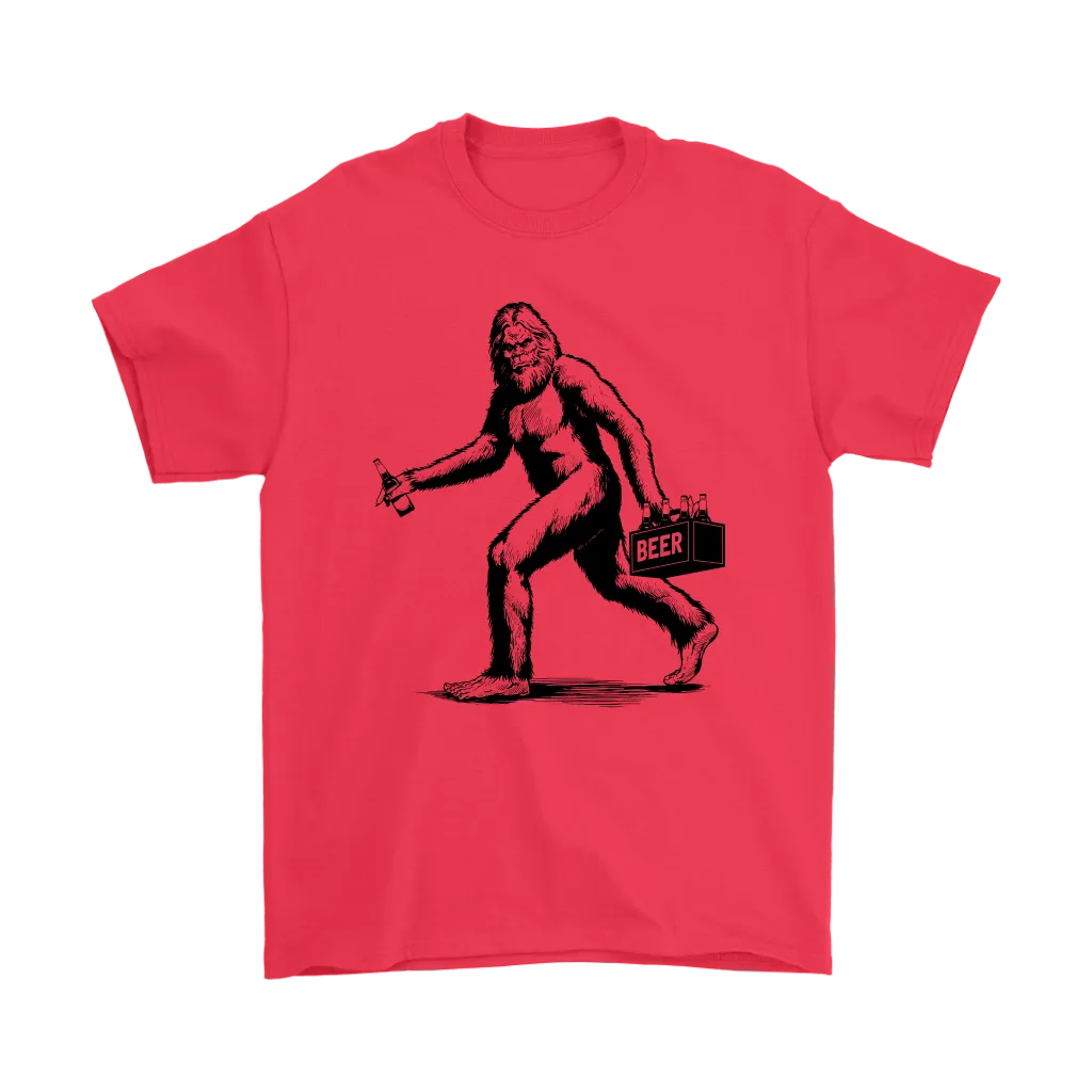 Funny "Sasquatch Stealing Beer" T-Shirts and Hoodies