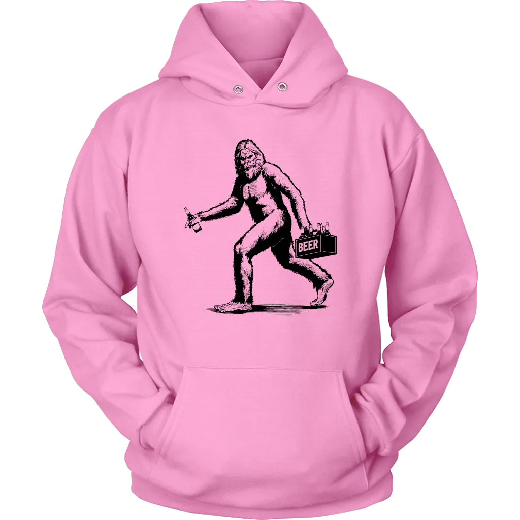 Funny "Sasquatch Stealing Beer" T-Shirts and Hoodies