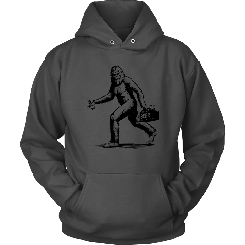 Funny "Sasquatch Stealing Beer" T-Shirts and Hoodies
