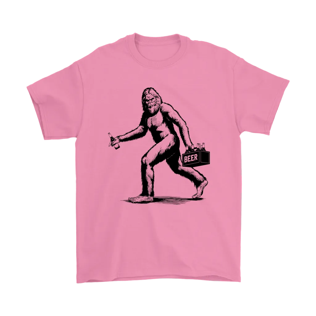 Funny "Sasquatch Stealing Beer" T-Shirts and Hoodies