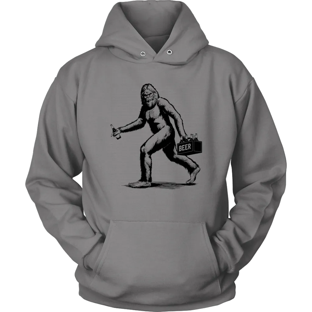 Funny "Sasquatch Stealing Beer" T-Shirts and Hoodies