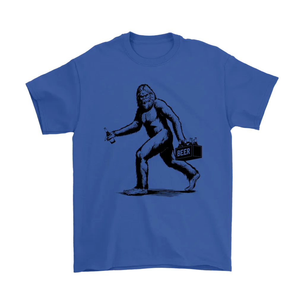 Funny "Sasquatch Stealing Beer" T-Shirts and Hoodies