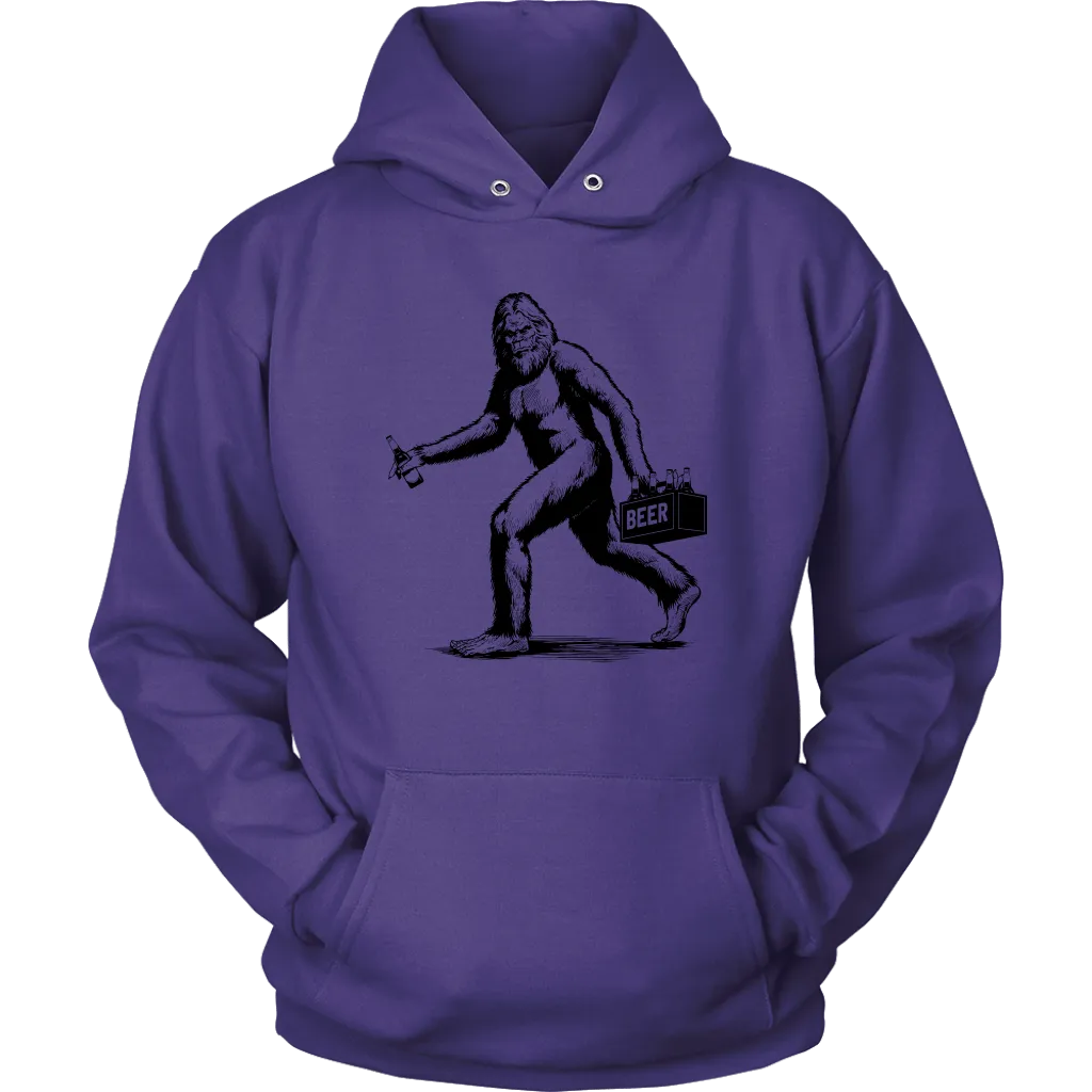 Funny "Sasquatch Stealing Beer" T-Shirts and Hoodies