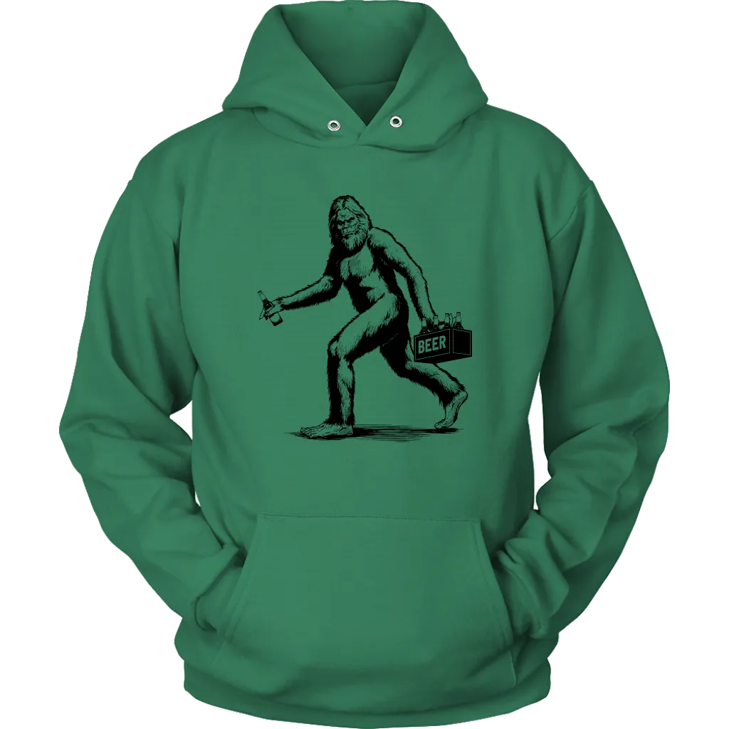 Funny "Sasquatch Stealing Beer" T-Shirts and Hoodies