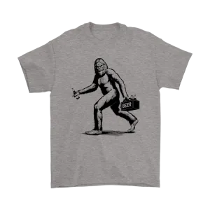 Funny "Sasquatch Stealing Beer" T-Shirts and Hoodies