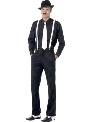 Gangster 1920s Hat and Accessories Dress Up Gatsby Costume Kit