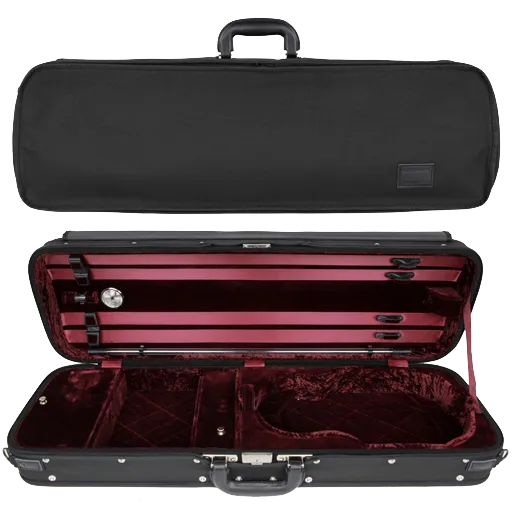 GEWA Liuteria Atlanta Oblong Violin Case 4/4 Black with Red Interior