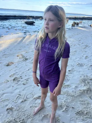 Girls Triathlon Suit - Dark Purple