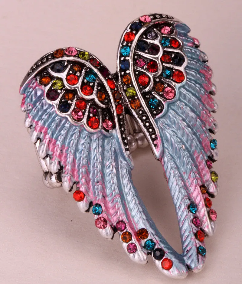 Gold and Silver Plated Angel Wings Rings
