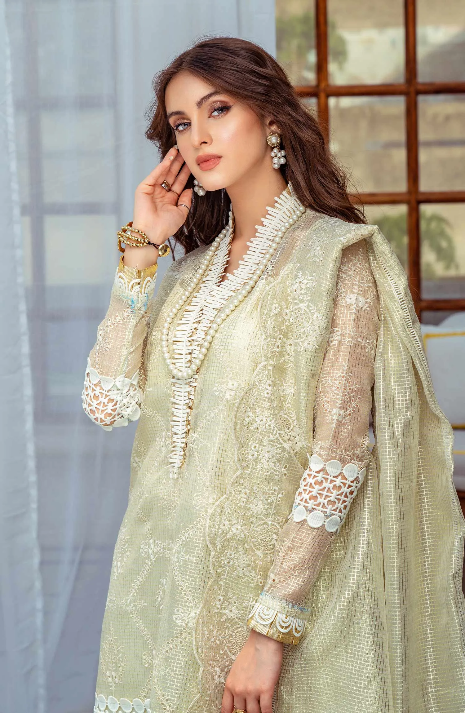 Gold Line - (MLRD - 063) |  Maryum N Maria Luxury Pret Eid Edit 2022 | Stitched Ready to Wear Suits