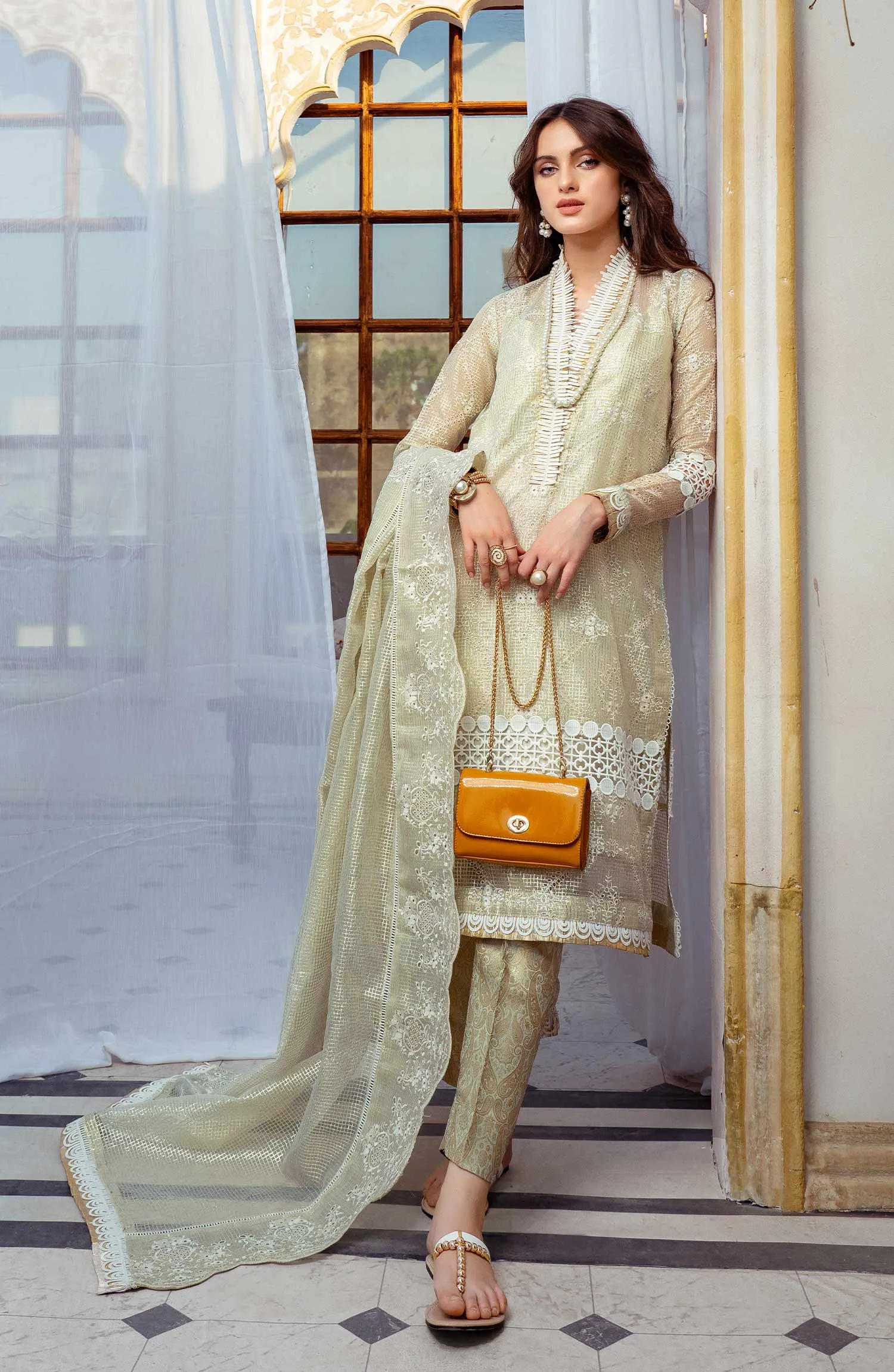 Gold Line - (MLRD - 063) |  Maryum N Maria Luxury Pret Eid Edit 2022 | Stitched Ready to Wear Suits