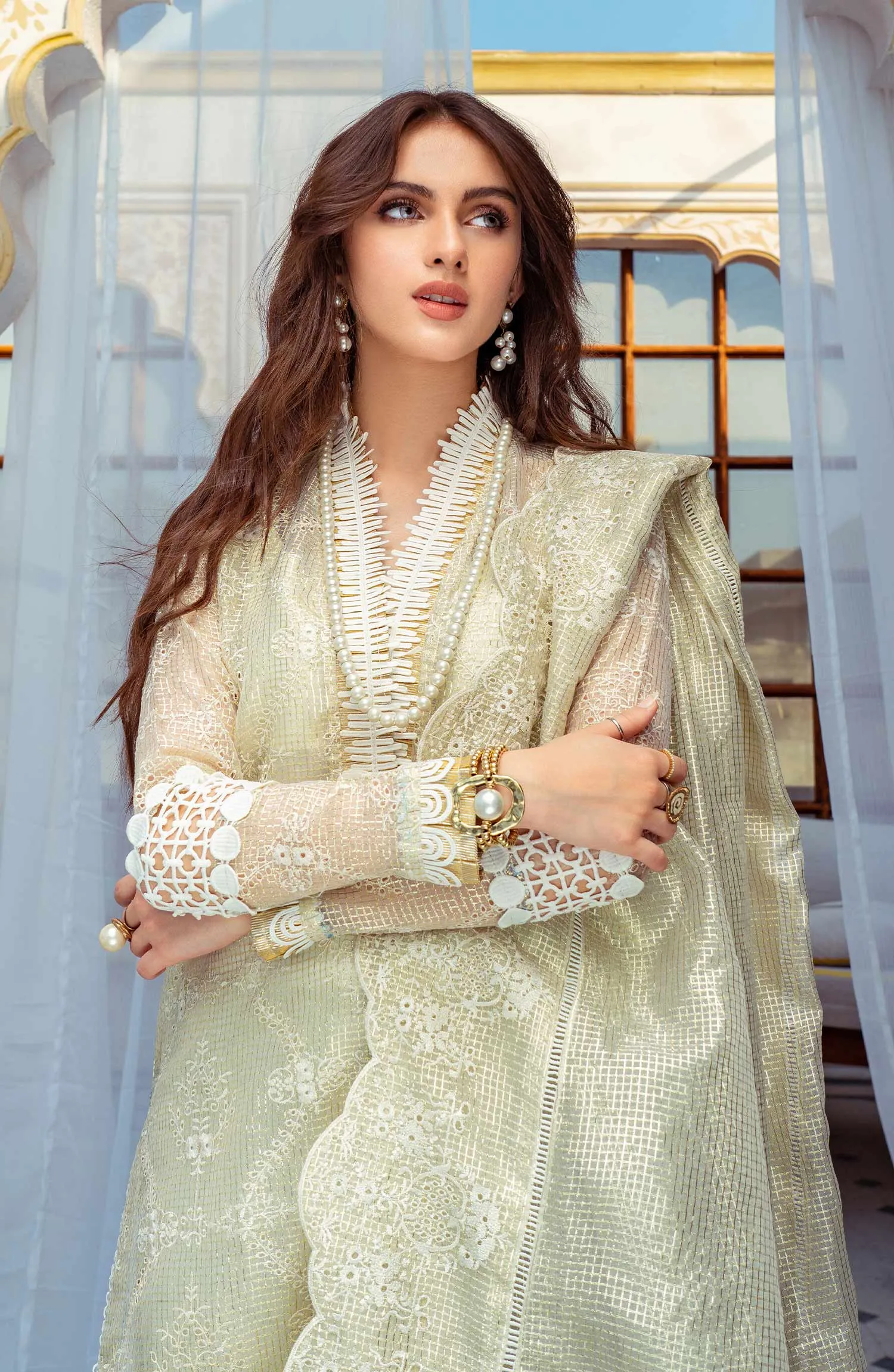 Gold Line - (MLRD - 063) |  Maryum N Maria Luxury Pret Eid Edit 2022 | Stitched Ready to Wear Suits