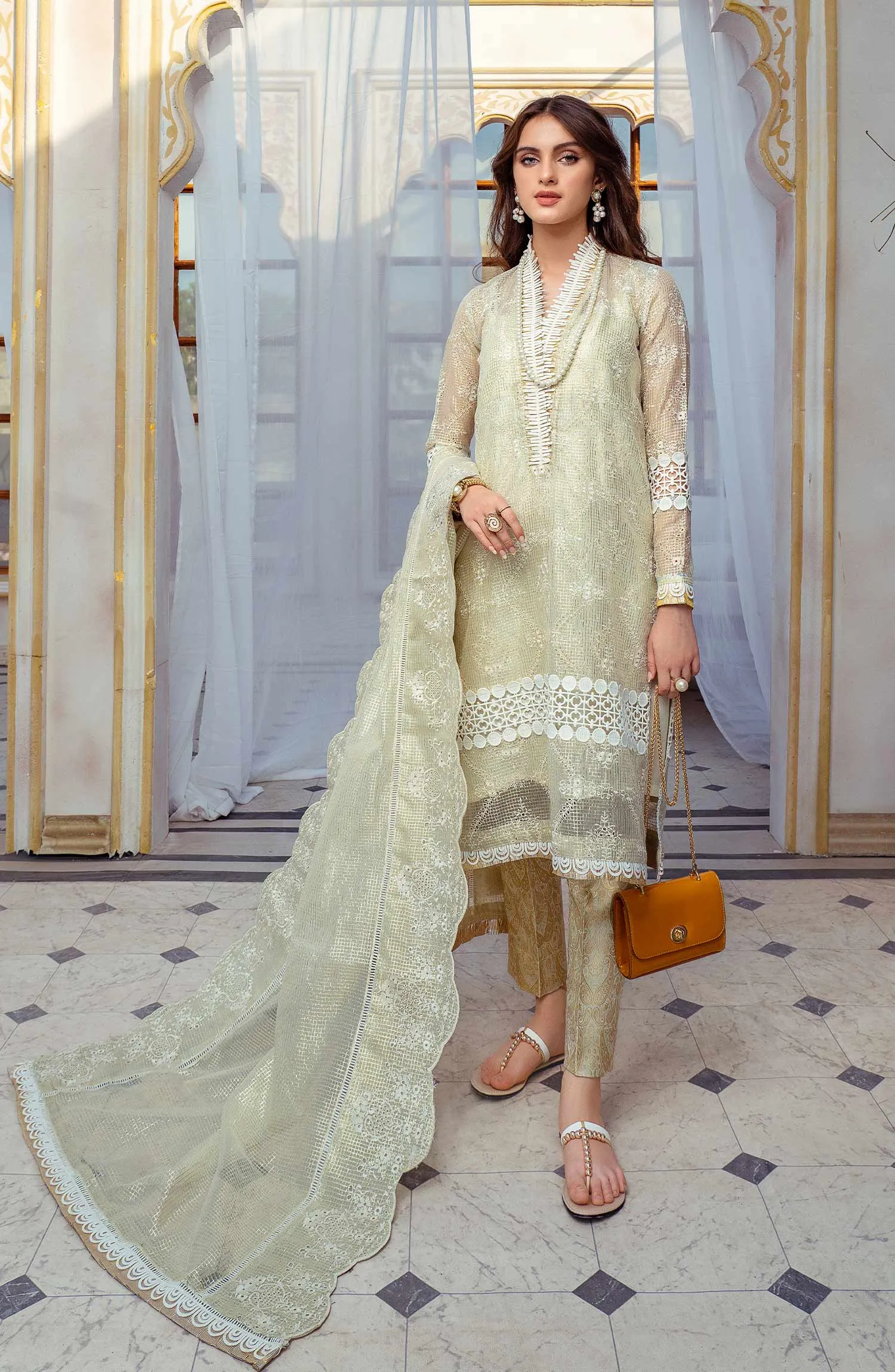 Gold Line - (MLRD - 063) |  Maryum N Maria Luxury Pret Eid Edit 2022 | Stitched Ready to Wear Suits