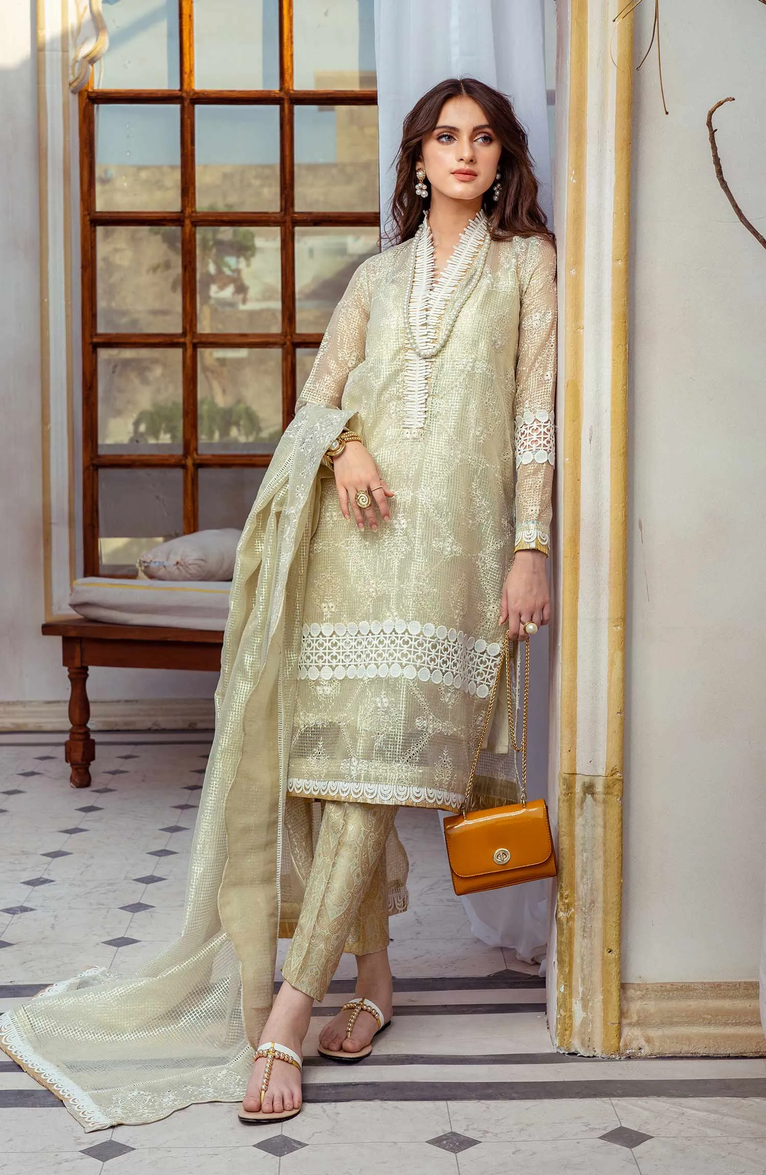 Gold Line - (MLRD - 063) |  Maryum N Maria Luxury Pret Eid Edit 2022 | Stitched Ready to Wear Suits