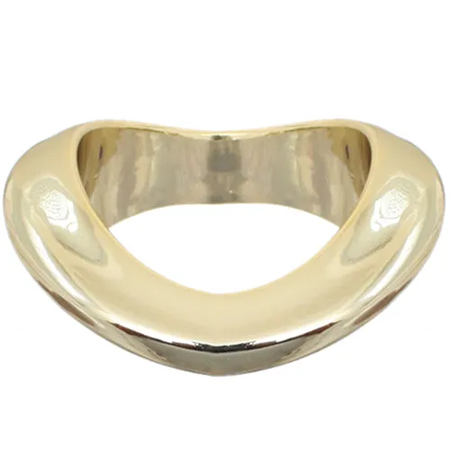 Gold Wavy Design Bangle Bracelet