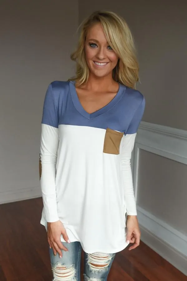 Got a Little Change in My Pocket Top ~ Blue