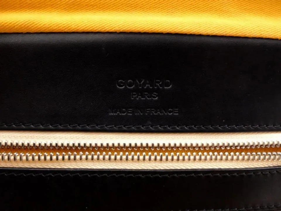 Goyard Black Chevron Goyardine Diplomat Briefcase Attache Bag 857928
